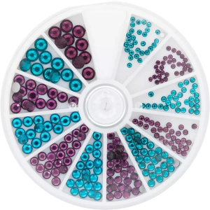Magnetic rhinestones Carousel Zircona & Amethyst 6 Sizes 270 stuks. 118304