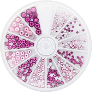 Magnetic rhinestones Carousel Rose & Fuchsia 6 Sizes 270 stuks. 118306