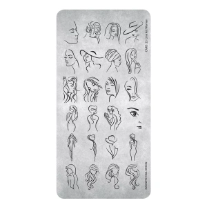 Magnetic Stamping Plate Line Art woman 118626 Card 23